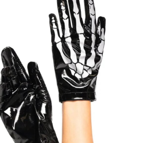Tipsy Elves Skeleton Hand Black Gloves Women - Picture 1 of 4